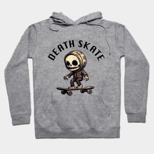 Skeleton Skateboarder - Death Skate (Black Lettering) Hoodie